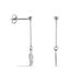 Boucles D'oreilles Pendantes Argent Blanc Maic