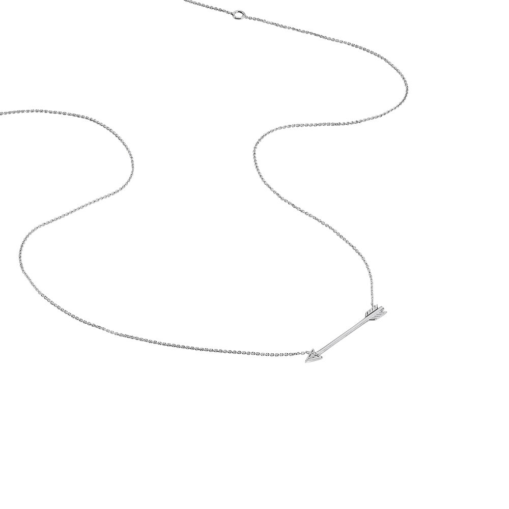 Collier Cupidon Or Blanc Diamant - Colliers avec pierres Femme | Marc Orian