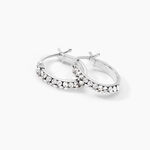 Cr&eacute;oles Sandrine Or Blanc Strass - Cr&eacute;oles Femme | Marc Orian