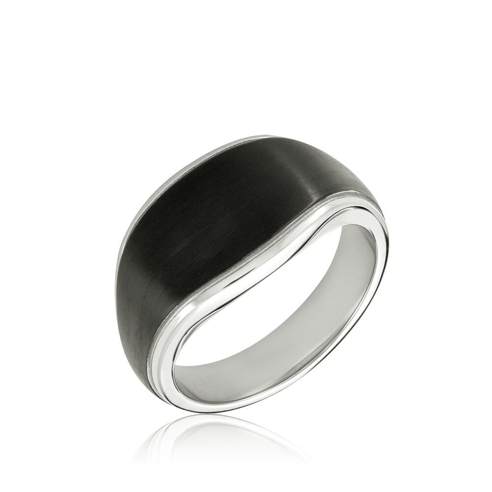 Bague Otis Acier Argent&eacute; - Bijoux fantaisie Homme | Marc Orian