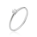 Bague Solitaire Liseline Or Blanc Diamant - Solitaires Femme | Marc Orian