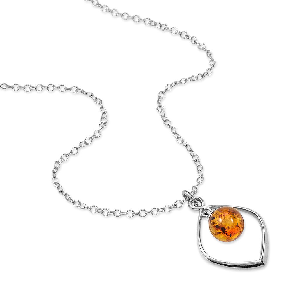 Collier Iva Argent Blanc Ambre - Colliers avec pierres Femme | Marc Orian