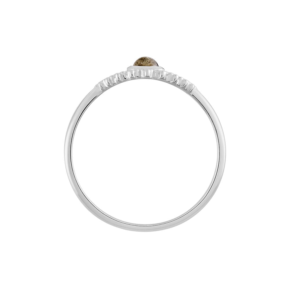 Bague Nyoko Argent Blanc Labradorite - Bijoux fantaisie Femme | Marc Orian