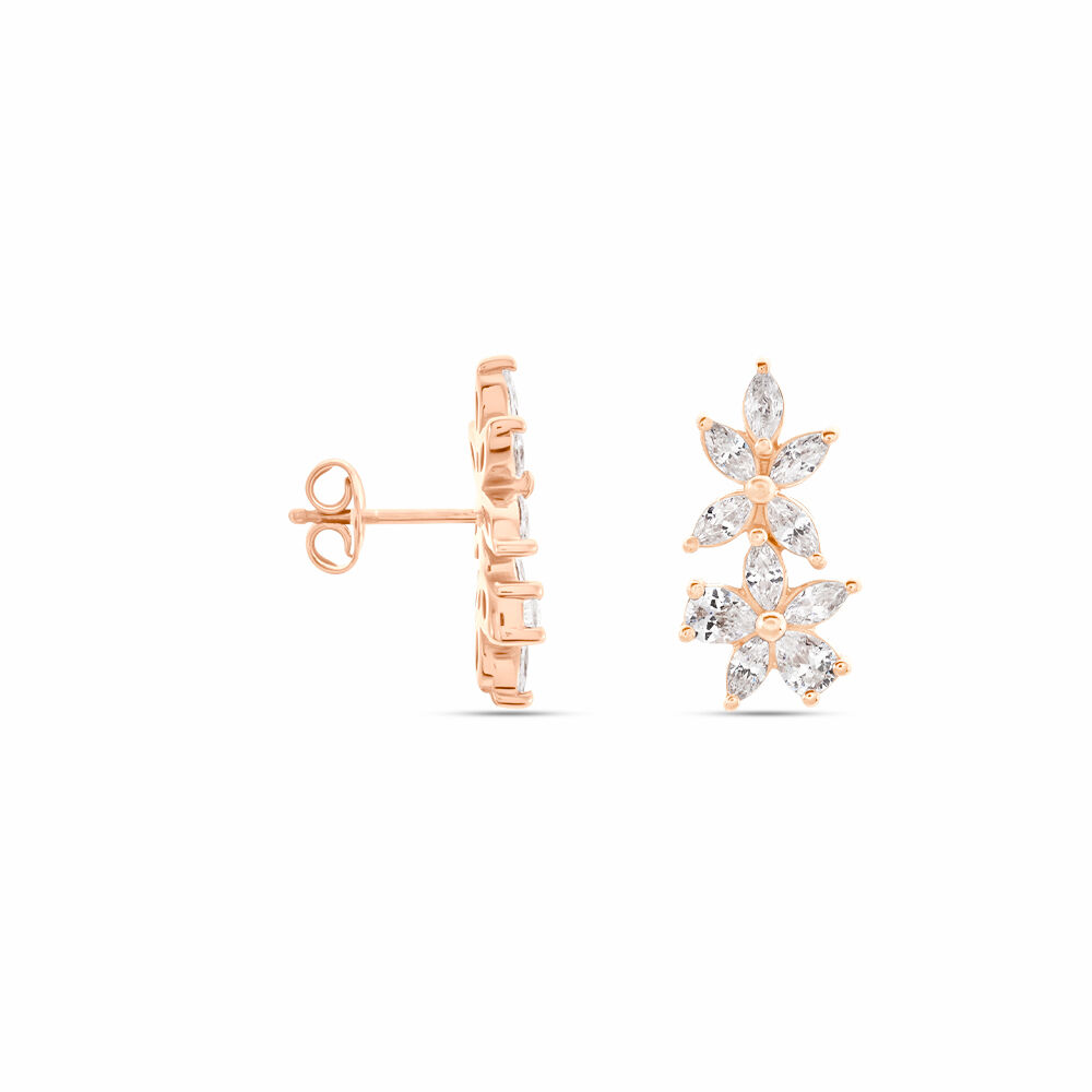 Boucles D'oreilles Puces Oralie Argent Rose Oxyde De Zirconium - Puces Femme | Marc Orian