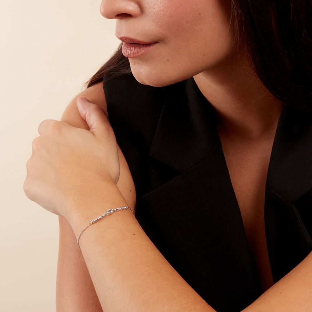 Bracelet Mayfair Argent Blanc Oxyde De Zirconium - Bracelets chaînes Femme | Marc Orian