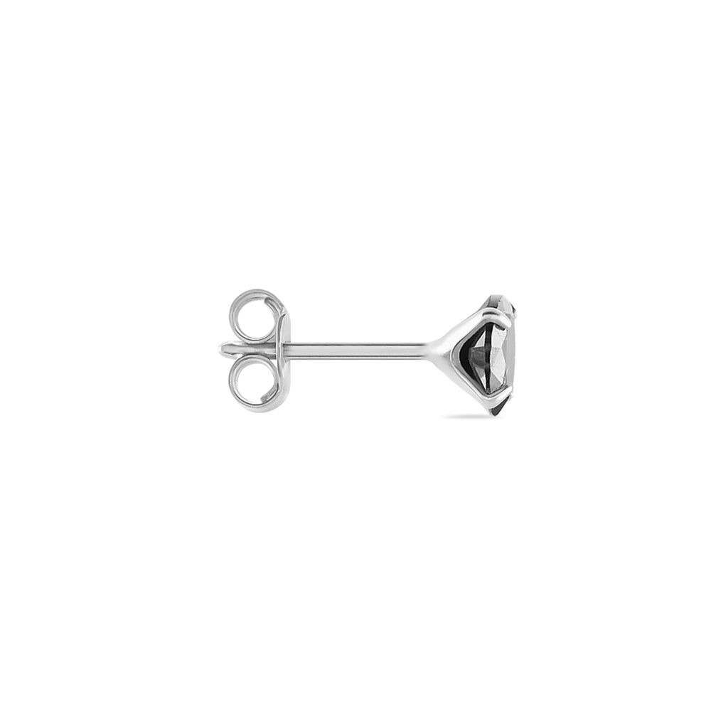 Boucle D'oreille Puce Unitaire Niels Argent Blanc Oxyde De Zirconium - Puces Homme | Marc Orian