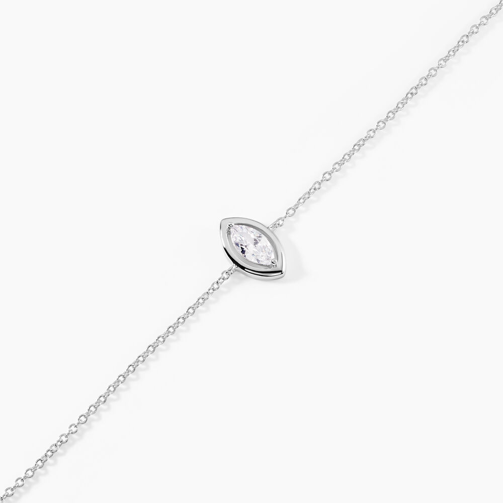 Bracelet Arone Argent Blanc Oxyde De Zirconium - Bracelets fantaisie Femme | Marc Orian