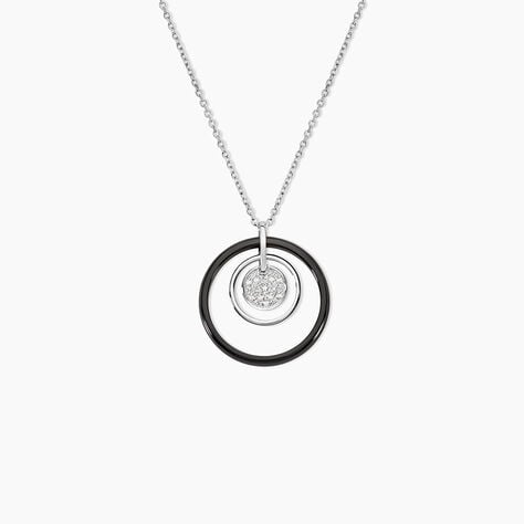 Collier Maia Argent Blanc C&eacute;ramique Et Oxyde De Zirconium - Colliers avec pierres Femme | Marc Orian