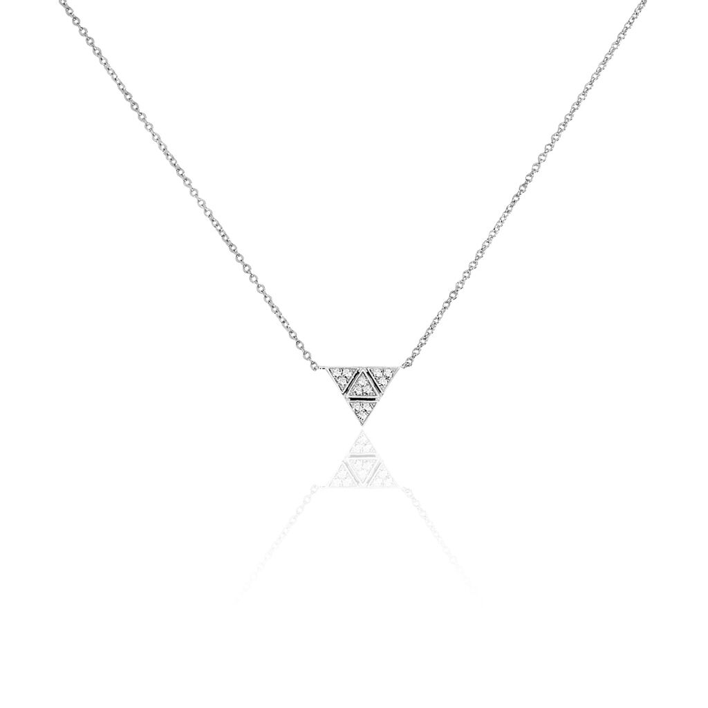 Collier Mathilde Argent Blanc Oxyde De Zirconium - Colliers avec pierres Femme | Marc Orian