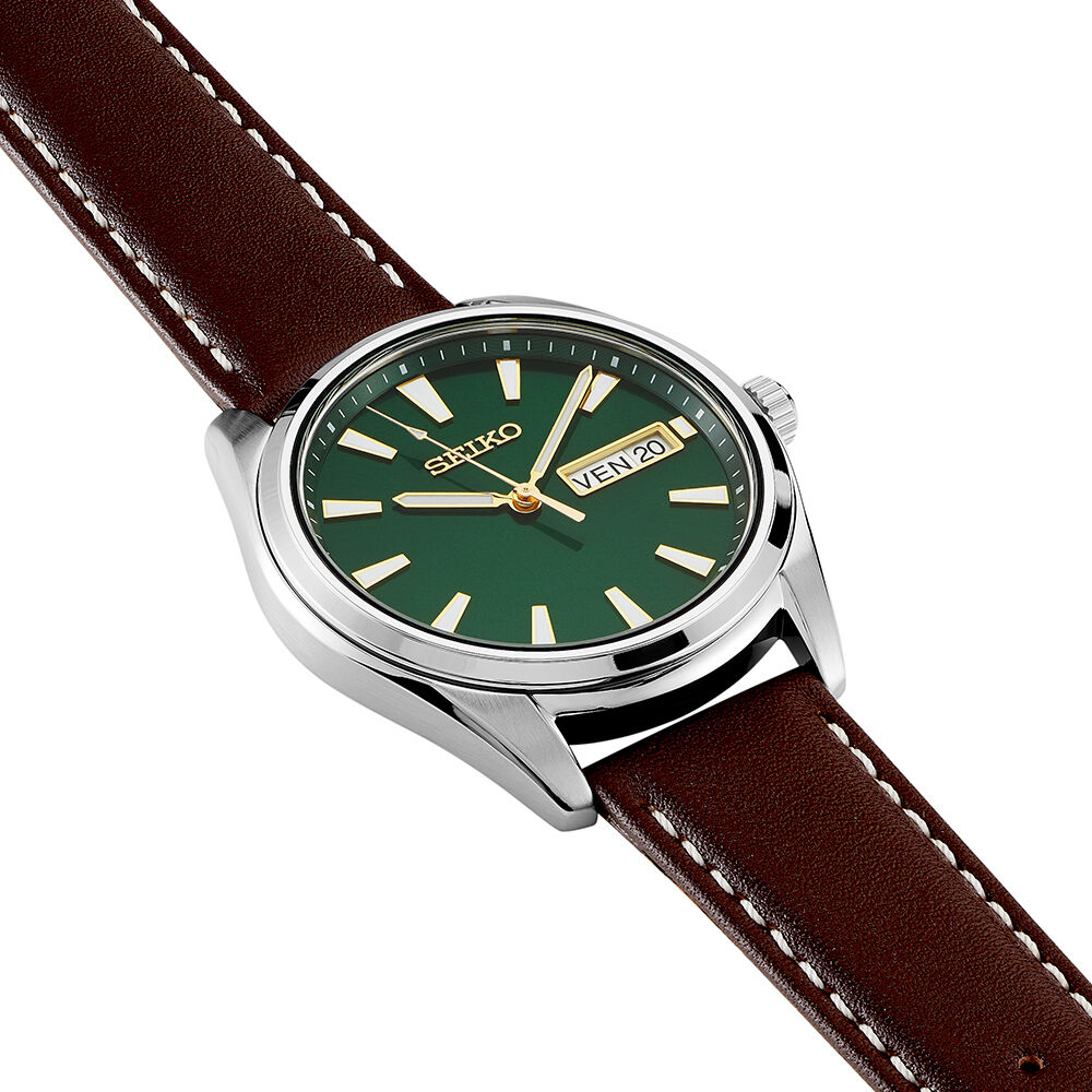 Montre Seiko Classique Vert Foncé - Fête des pères Homme | Marc Orian