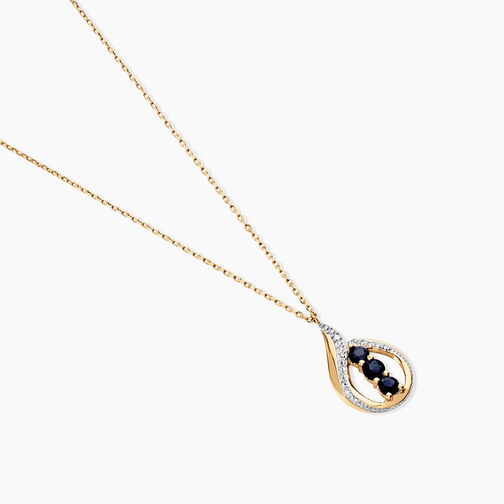 Collier Aurora Or Jaune Saphir Et Diamant - Colliers avec pierres Femme | Marc Orian