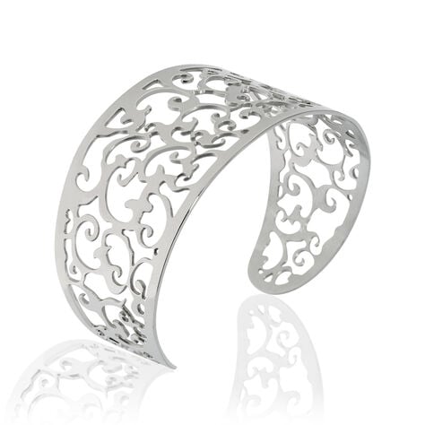 Bracelet Manchette Xaverine Acier Blanc - Bracelets manchettes Femme | Marc Orian