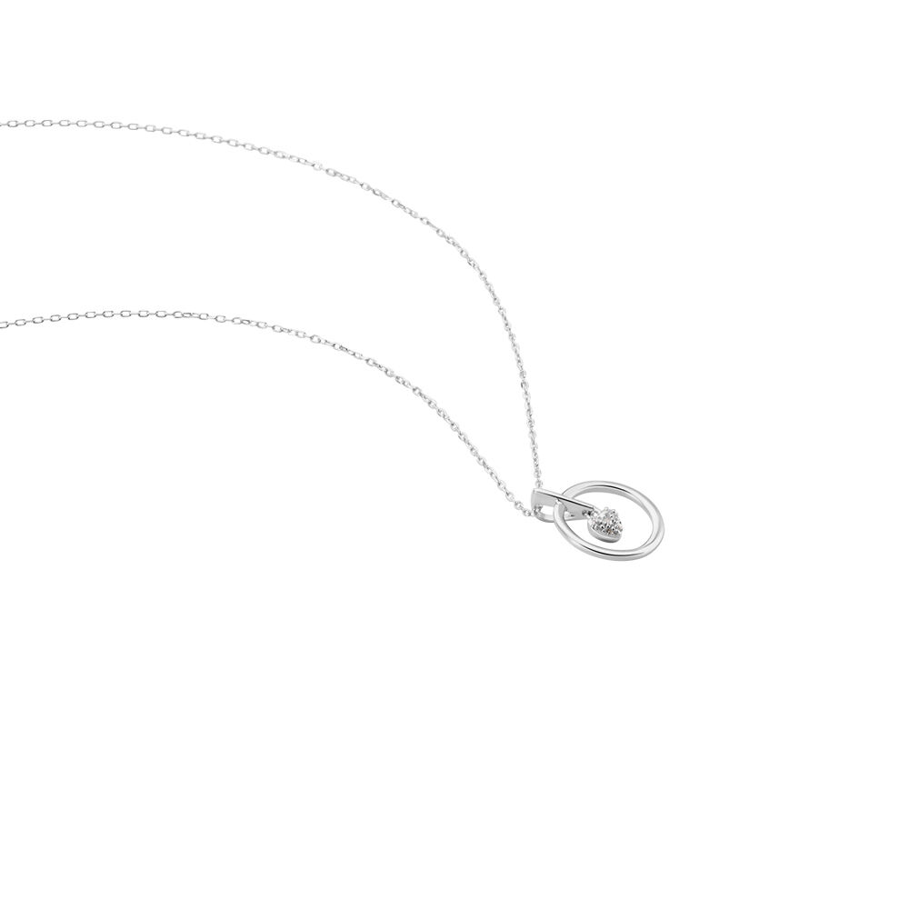 Collier Or Blanc Teodorota Diamants - Colliers avec pierres Femme | Marc Orian
