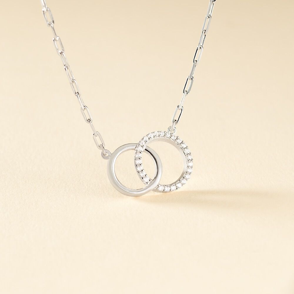 Collier Isabel Argent Blanc Oxyde De Zirconium - Colliers avec pierres Femme | Marc Orian