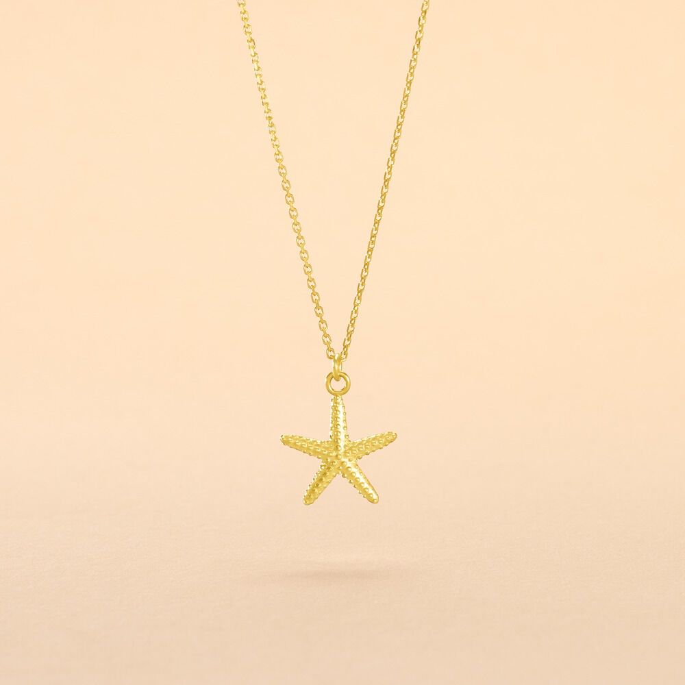 Collier Or Jaune Aenor Motif Etoile De Mer - Colliers ete Femme | Marc Orian
