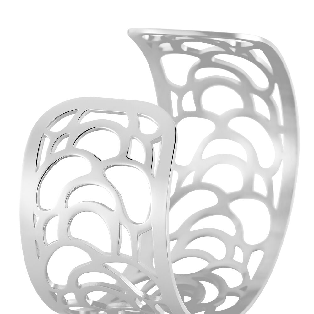 Bracelet Jonc Meyline Acier Blanc Strass - Bracelets joncs Femme | Marc Orian