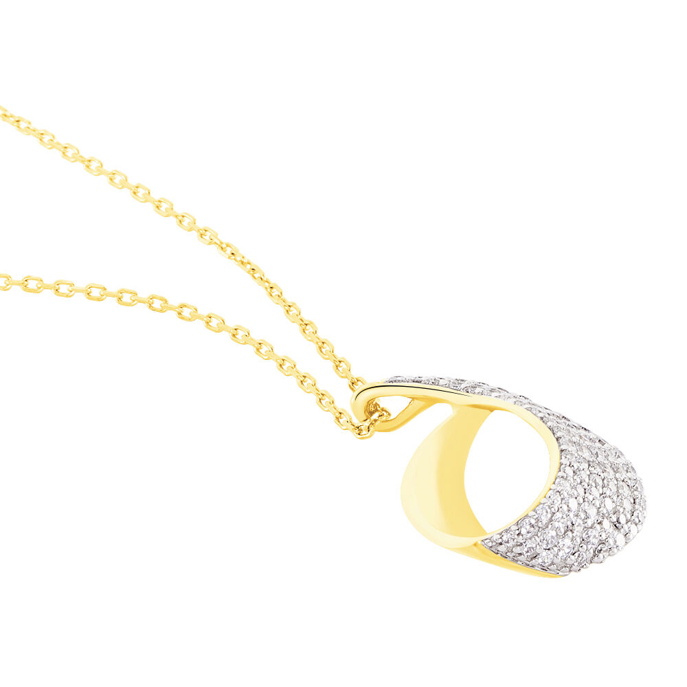 Collier Boucle D'or Or Jaune Oxyde - Colliers avec pierres Femme | Marc Orian