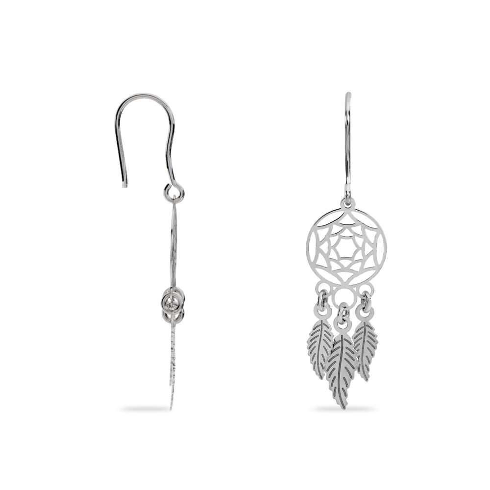 Boucles D'oreilles Pendantes Catchy Argent Blanc - Pendantes Femme | Marc Orian