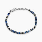 Bracelet Nairobi Acier Blanc Sodalite Labradorite - Bracelets cha&icirc;nes Homme | Marc Orian
