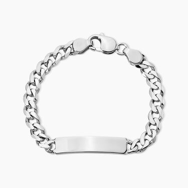 Bracelet Identit&eacute; Casper Argent Blanc