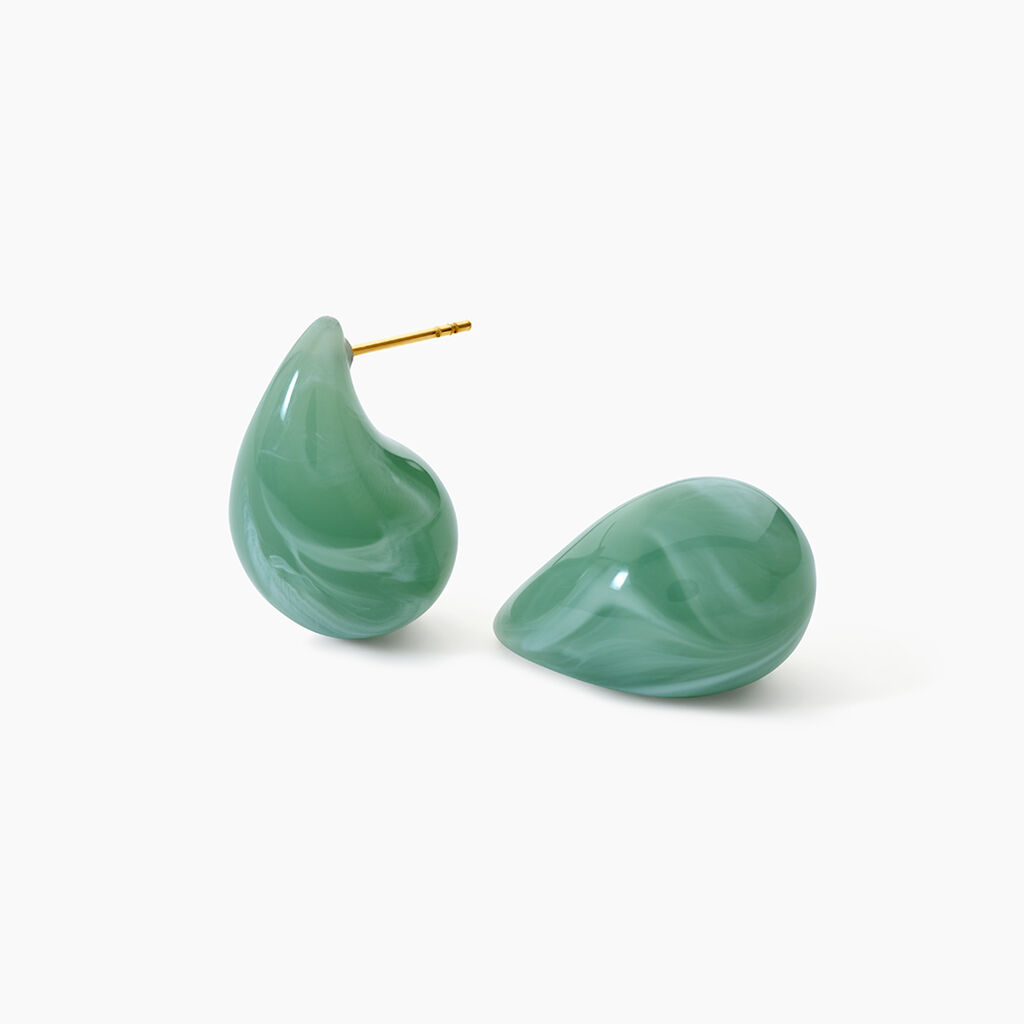 Boucles D'Oreilles Puces Adela&iuml;de Acier Jaune - Puces Femme | Marc Orian