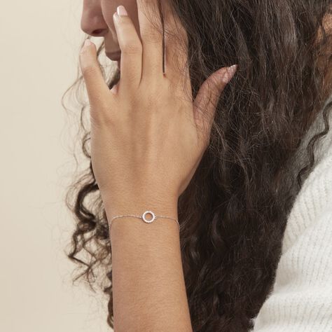 Bracelet Lim Or Blanc Oxyde De Zirconium - Bracelets chaînes Femme | Marc Orian