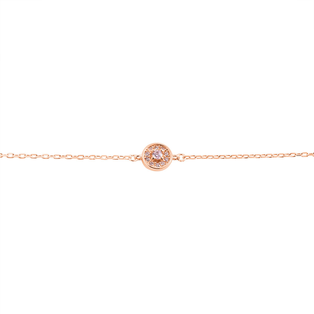 Bracelet Auxana Argent Rose Oxyde De Zirconium - Bracelets chaînes Femme | Marc Orian