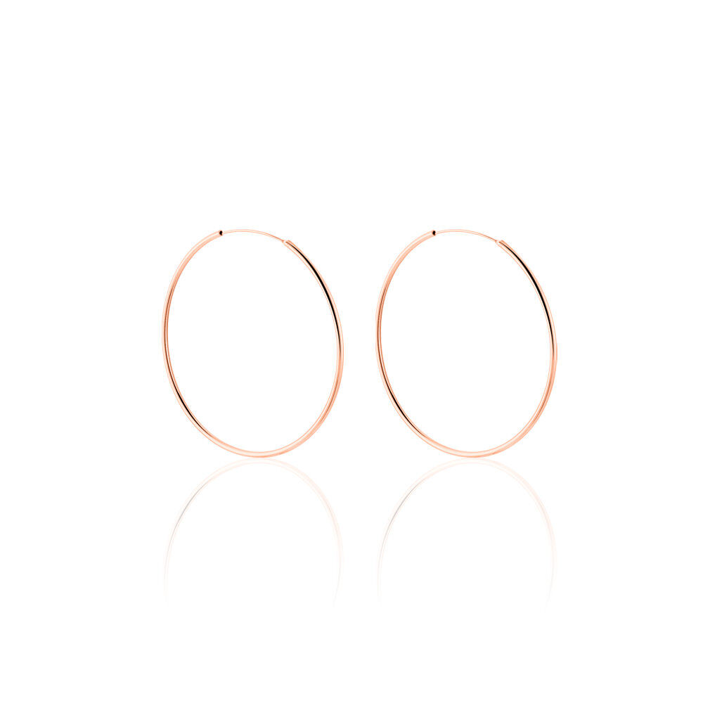 Créoles Argent Rose Olympia - Grosses créoles Femme | Marc Orian