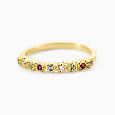 Bague Poem Argent Jaune Oxyde De Zirconium P&eacute;ridot Rhodolite - Bijoux fantaisie Femme | Marc Orian