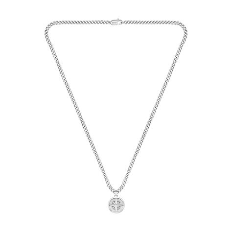 Collier Boss North Acier Blanc - Colliers Homme | Marc Orian