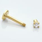 Piercing De Labret Or Jaune Catala Oxyde De Zirconium - Piercing Conch Femme | Marc Orian