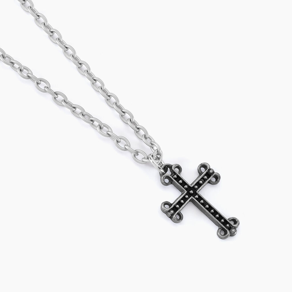 Collier Jodoc Acier Blanc - Colliers fantaisie Homme | Marc Orian