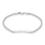 Bracelet Identit&eacute; Argent Blanc Casper - Gourmettes Homme | Marc Orian