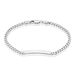 Bracelet Identité Argent Blanc Casper - Gourmettes Homme | Marc Orian