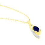 Collier Sagesse Or Jaune Saphir Et Diamant - Colliers avec pierres Femme | Marc Orian