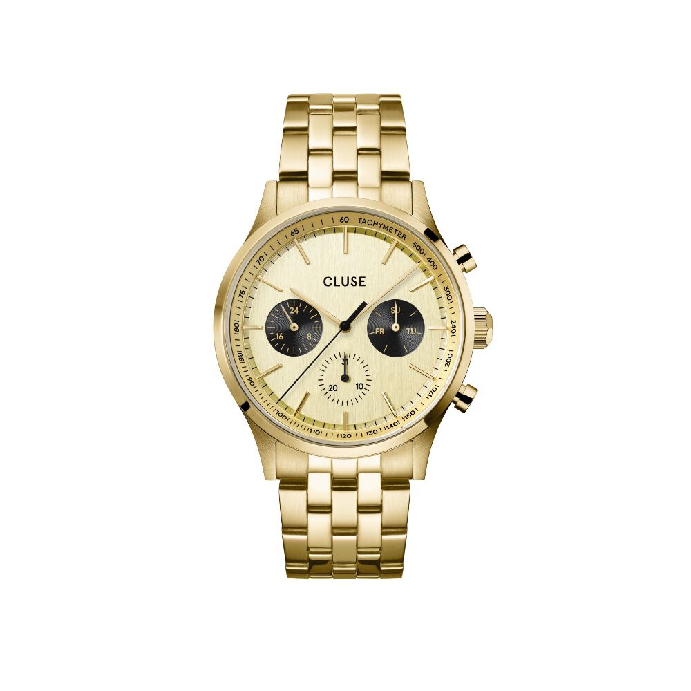 Montre Cluse Antheor Multifonction Doré - Montres étanches Homme | Marc Orian