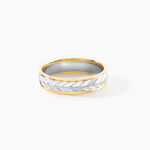 Alliance Epi Fantaisie Ruban Plat Or Bicolore - Alliances duo Unisex | Marc Orian