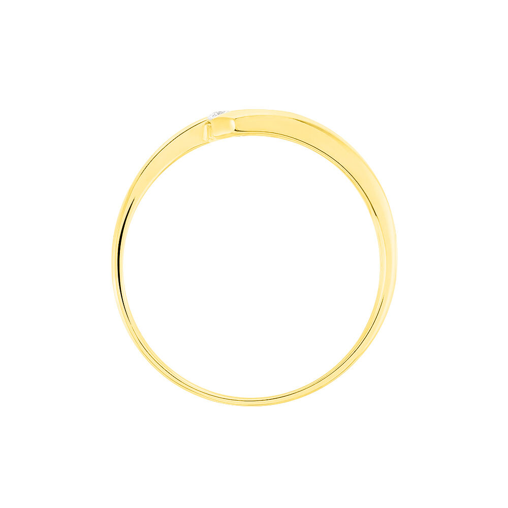 Bague Trilogie Or Jaune Diamant - Bagues fiançailles Femme | Marc Orian