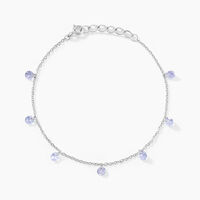 Bracelet Collie Argent Blanc Oxyde De Zirconium