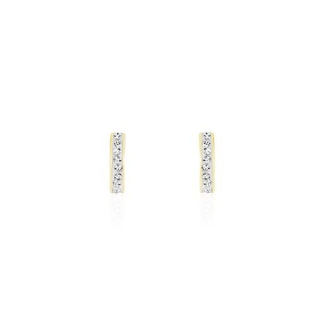 Boucles D'oreilles Puces Youssa Barrettes Or Jaune Strass - Puces Femme | Marc Orian