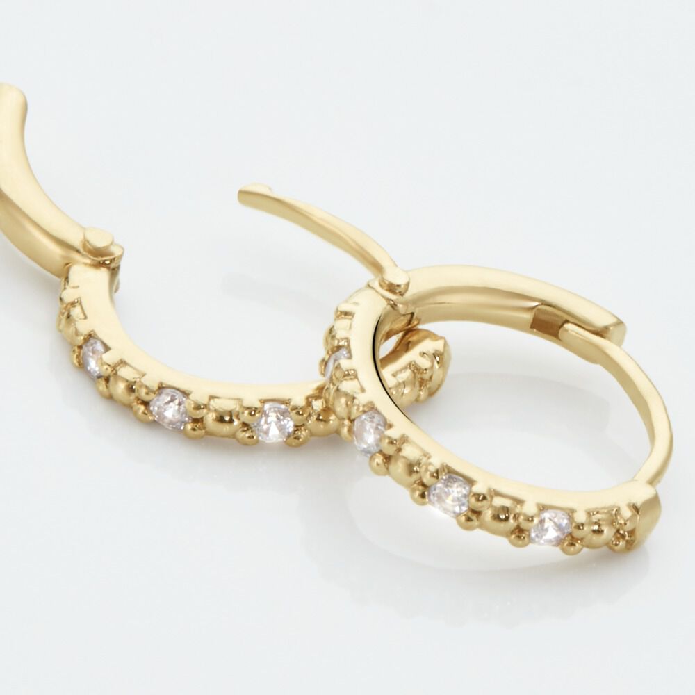 Cr&eacute;oles Plaqu&eacute; Or Jaune Mimy Oxydes De Zirconium - Cr&eacute;oles Femme | Marc Orian