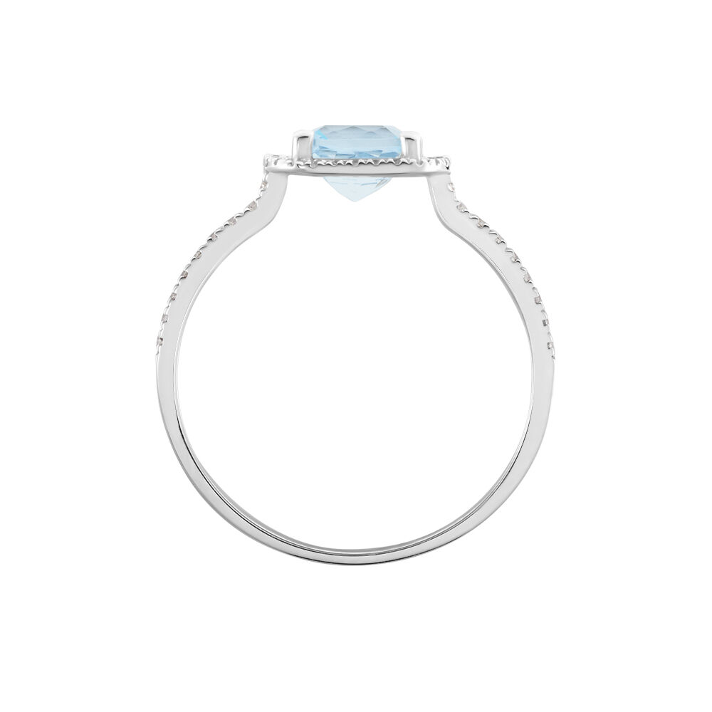 Bague Or Blanc Adrienne Topaze Oxydes De Zirconium - Bagues pierres fines Femme | Marc Orian