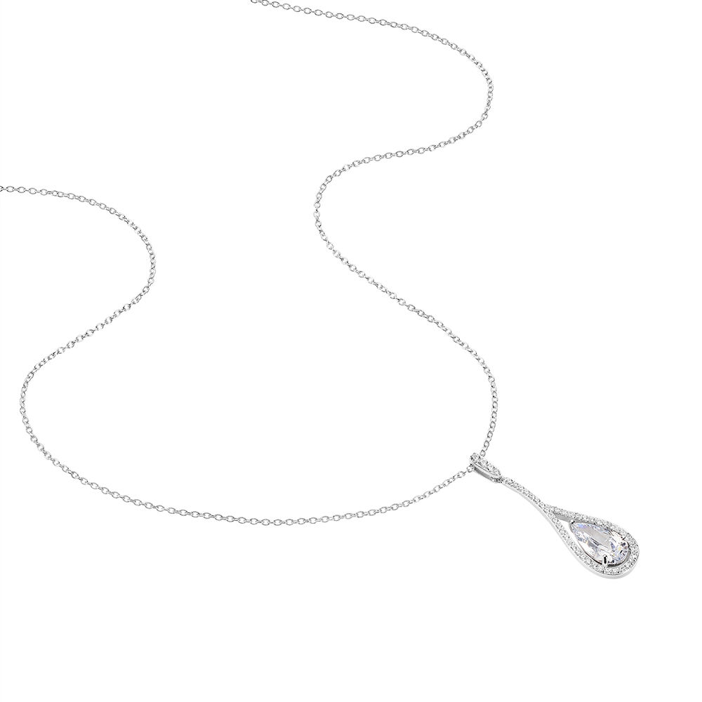 Collier Elorah Argent Blanc Oxyde De Zirconium - Colliers avec pierres Femme | Marc Orian