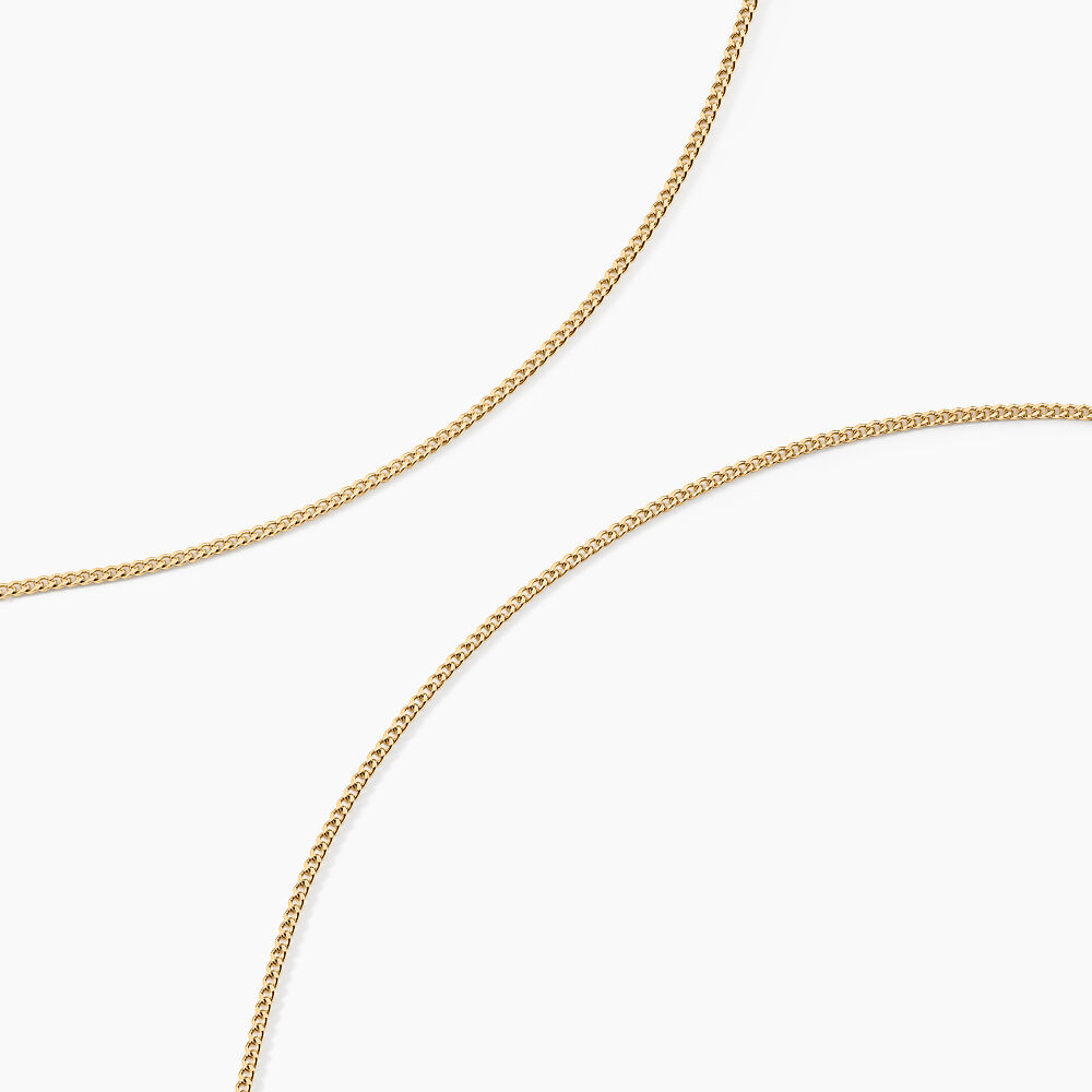 Cha&icirc;ne Ixia Maille Gourmette Diamantee Or Jaune - Chaines Famille | Marc Orian