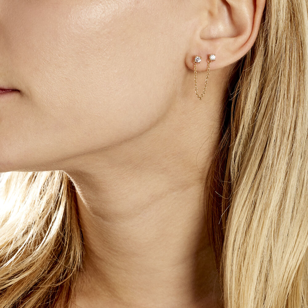 Bijou D'oreille Unitaire Pendante Plaqué Or Jaune Dofi Oxyde - Piercings d'oreilles Femme | Marc Orian