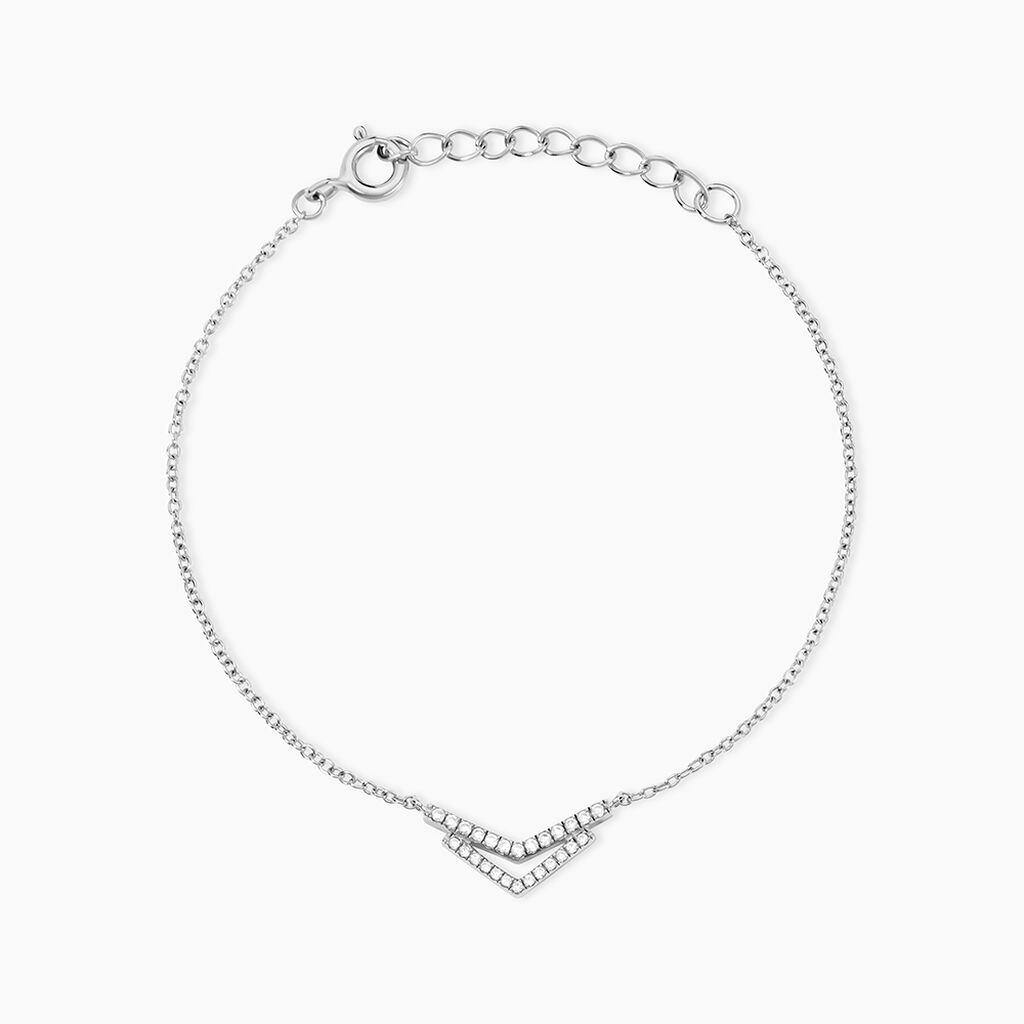 Bracelet Dayen Argent Blanc Oxyde De Zirconium - Bracelets fantaisie Femme | Marc Orian