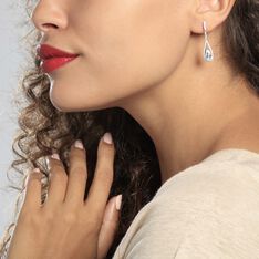 Boucles D'oreilles Pendantes Elorah Argent Blanc Oxyde De Zirconium - Boucles d'oreilles Pendantes Femme | Marc Orian