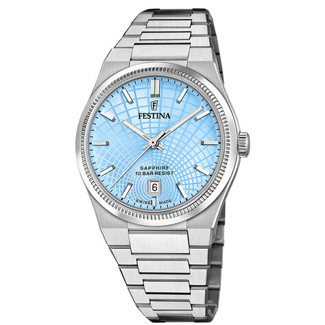 Montre Festina Swiss Made 40 Bleu Sky - Montres &eacute;tanches Homme | Marc Orian