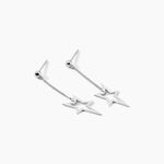 Boucles D'oreilles Pendantes Eloisa Argent Blanc - Pendantes Femme | Marc Orian