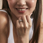 Bague L&eacute;ona Argent Blanc Oxyde De Zirconium - Bijoux fantaisie Femme | Marc Orian